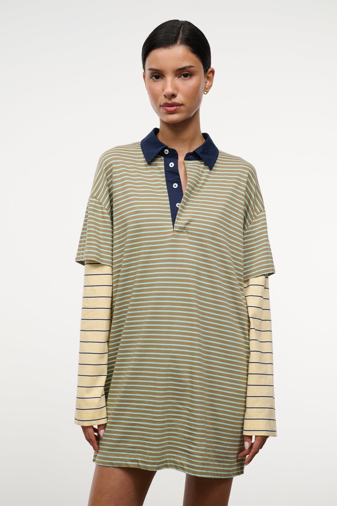 STAUD Dresses|Clothing Ivar Dress Porto Stripe Multi