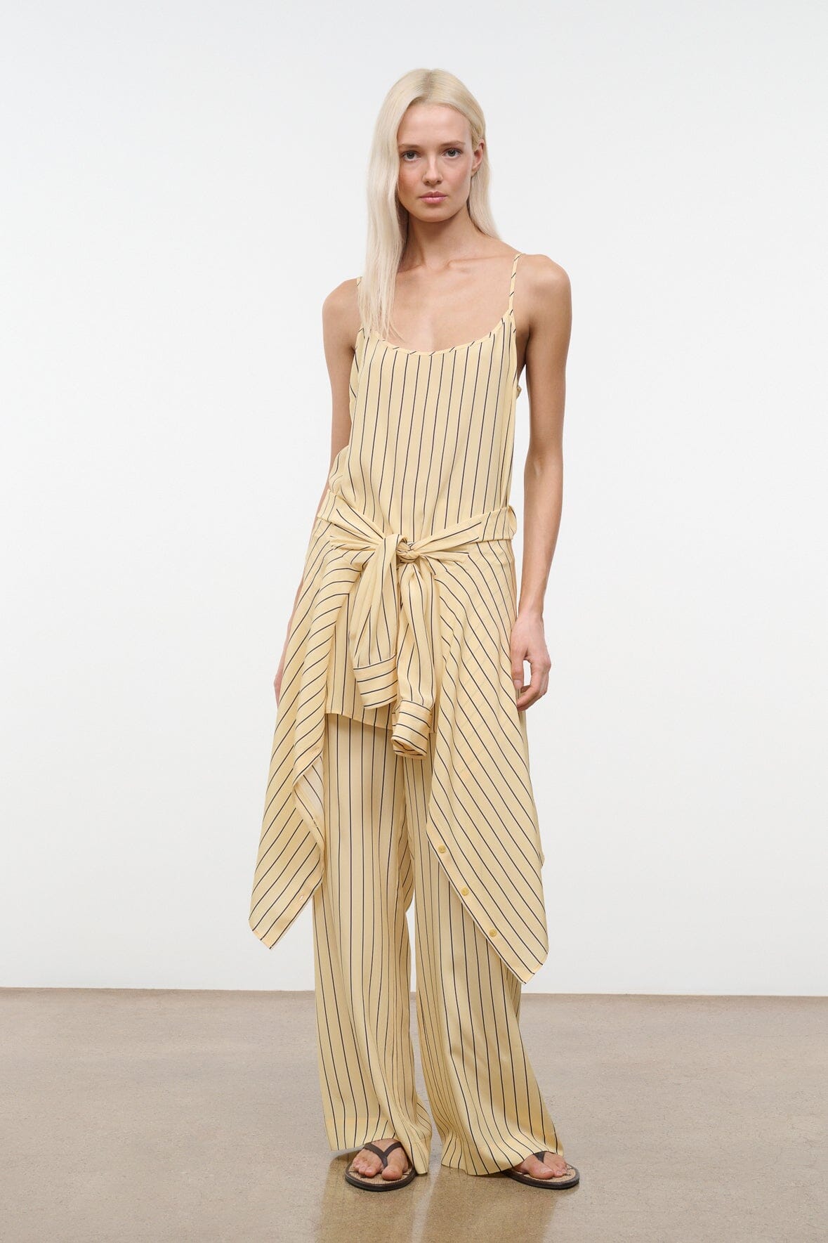 STAUD Dresses|Clothing Irena Silk Dress Monday Stripe