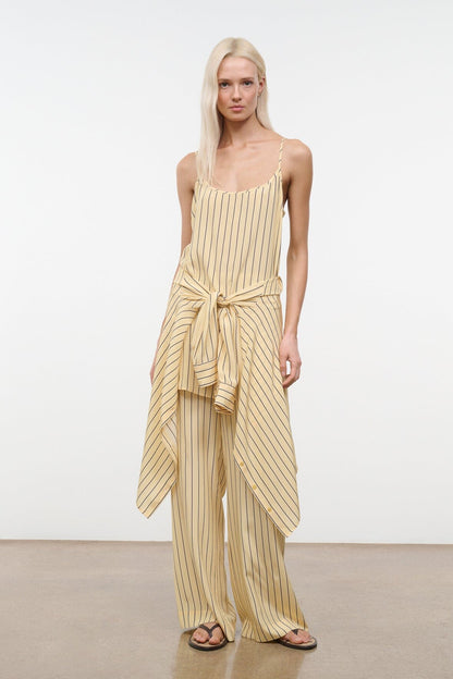 STAUD Dresses|Clothing Irena Silk Dress Monday Stripe