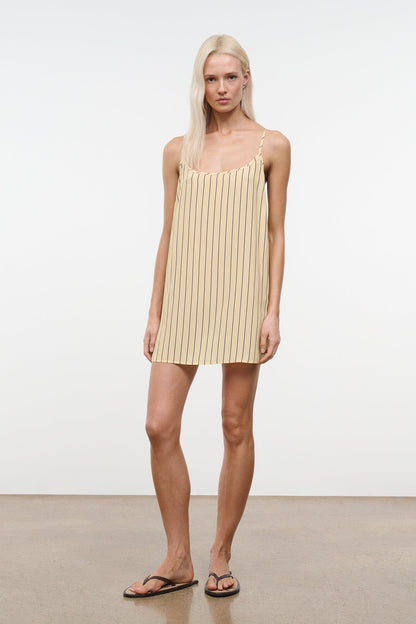 STAUD Dresses|Clothing Irena Silk Dress Monday Stripe