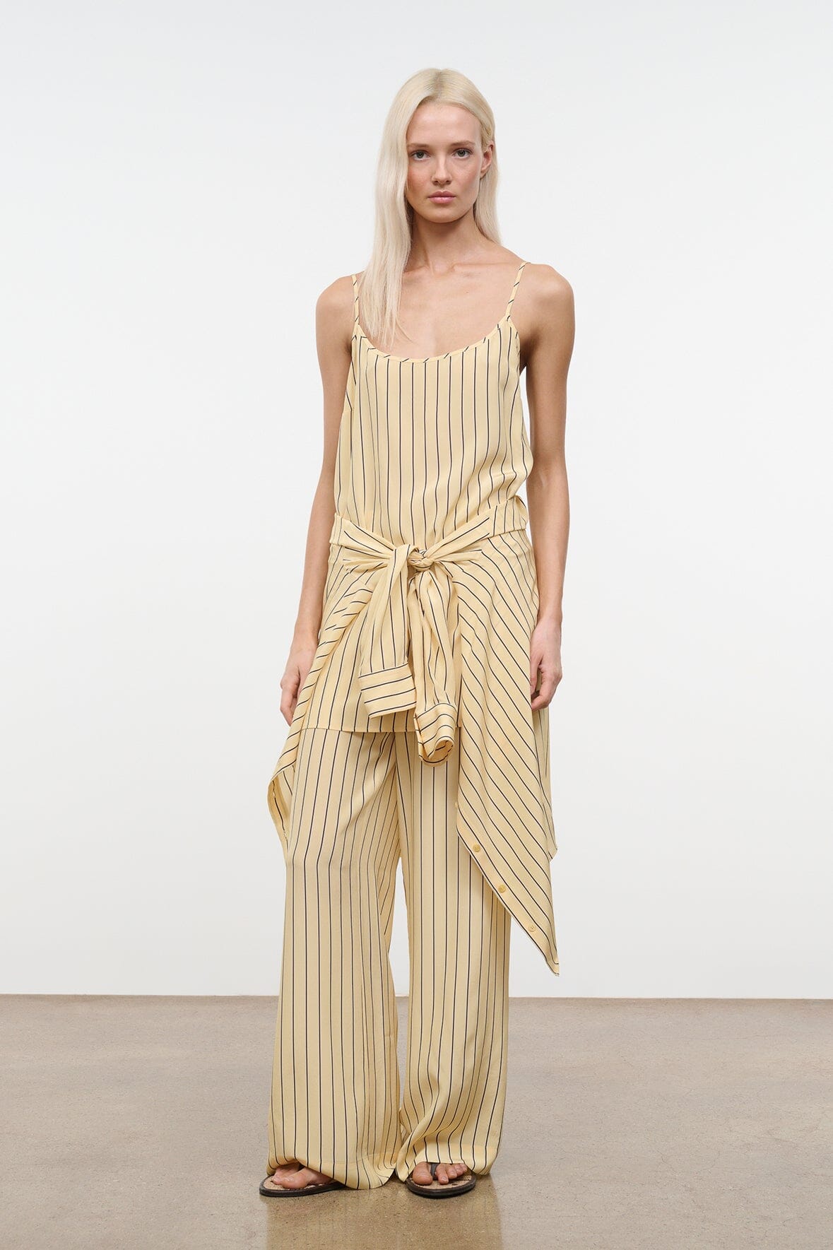 STAUD Dresses|Clothing Irena Silk Dress Monday Stripe