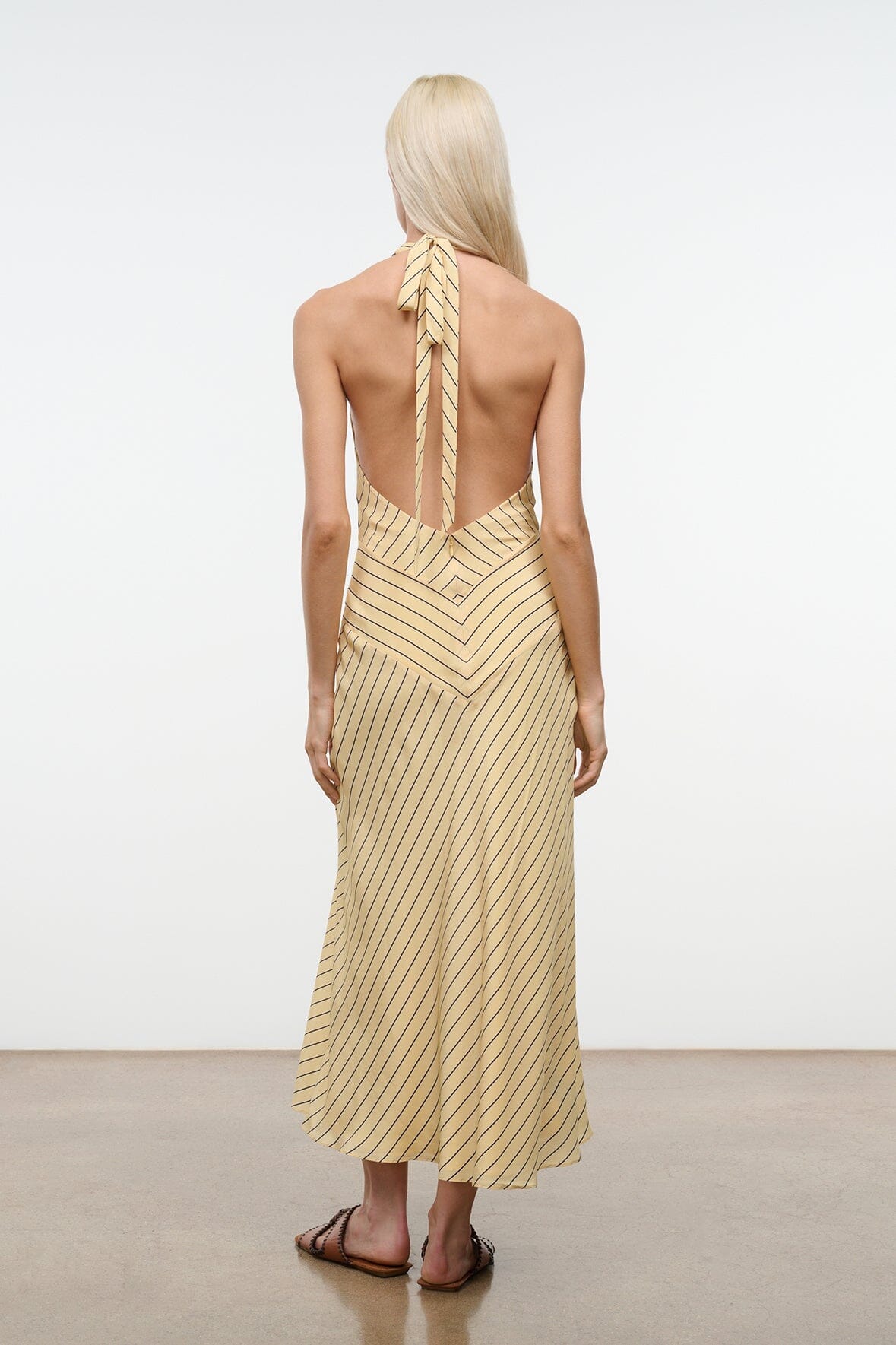 STAUD Dresses|Clothing Louise Silk Dress Monday Stripe