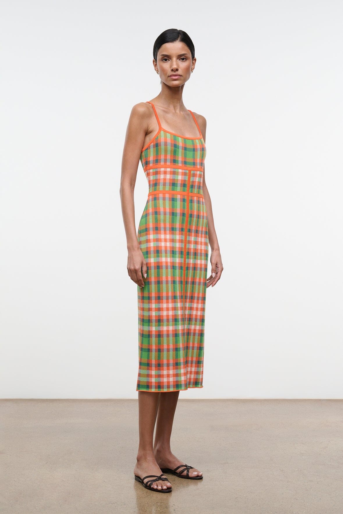 STAUD Dresses|Clothing|New In Lyra Dress Villa Plaid