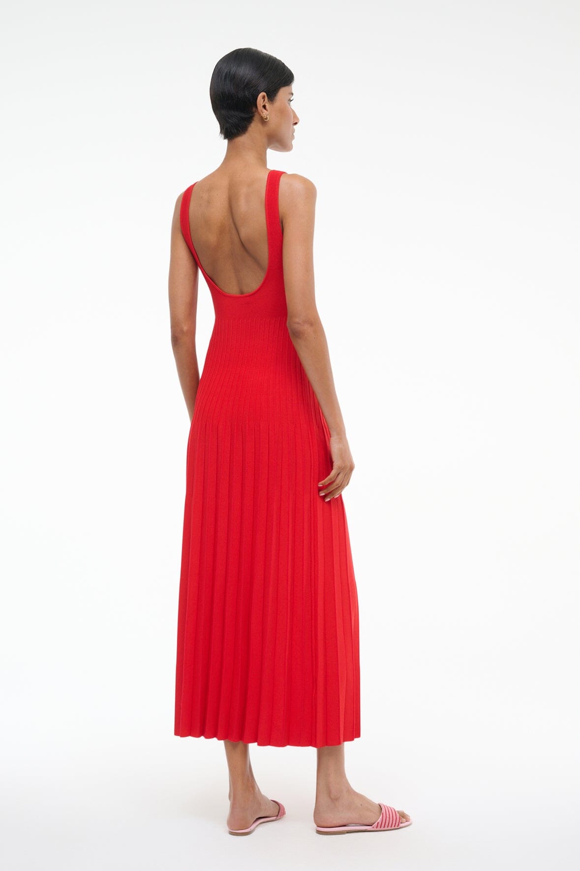 STAUD Dresses|Clothing Ellison Dress Red Rose