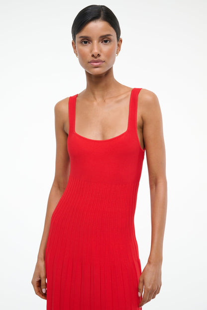 STAUD Dresses|Clothing Ellison Dress Red Rose