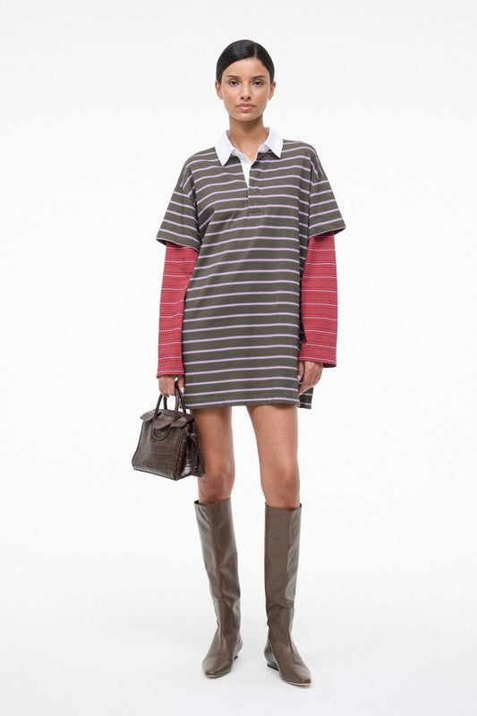 STAUD Dresses|Clothing Ivar Dress Spectrum Stripe Linus Stripe