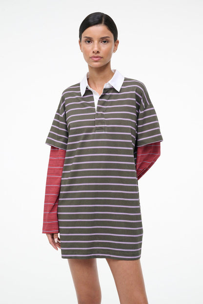 STAUD Dresses|Clothing Ivar Dress Spectrum Stripe Linus Stripe