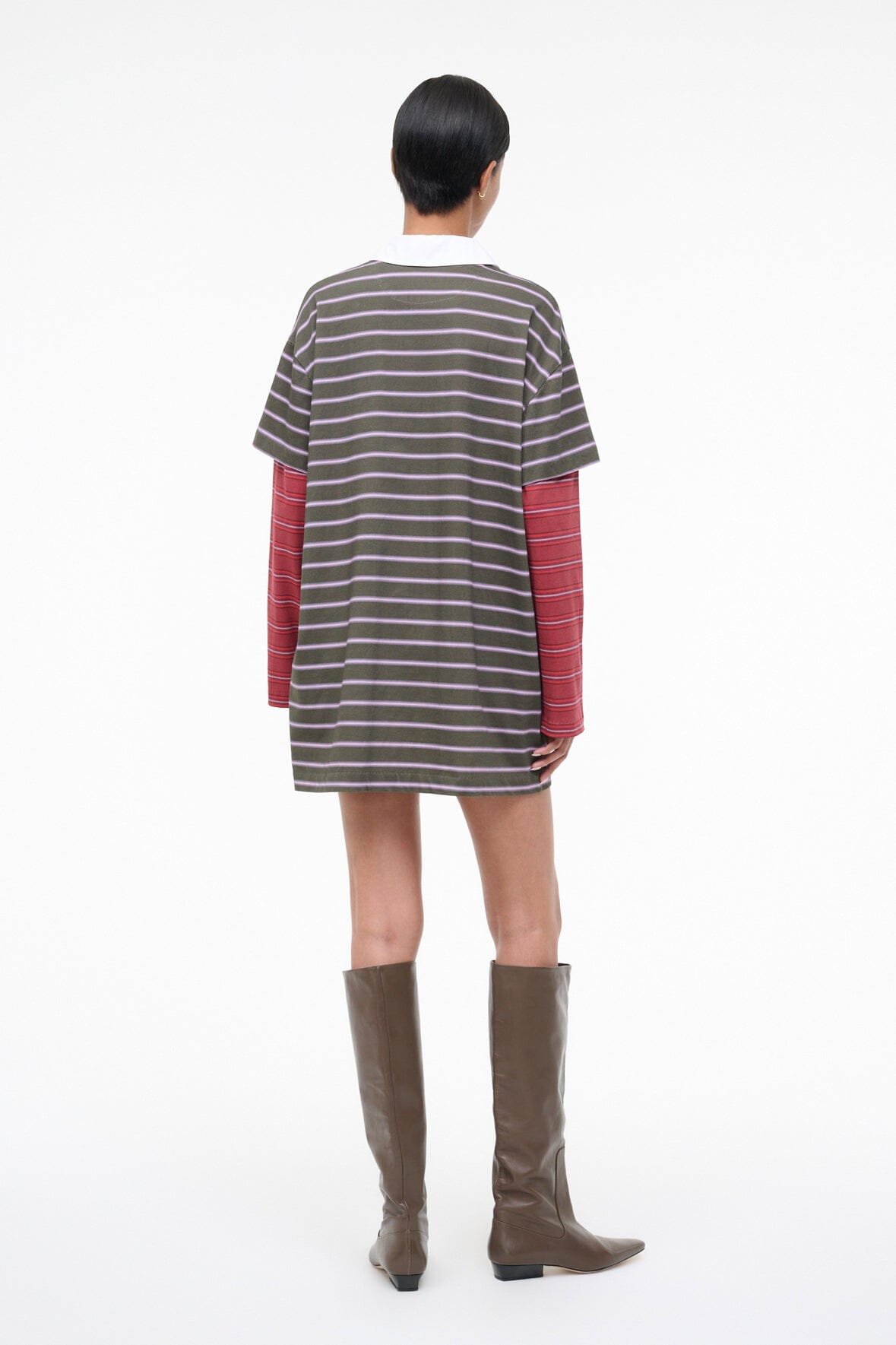 STAUD Dresses|Clothing Ivar Dress Spectrum Stripe Linus Stripe
