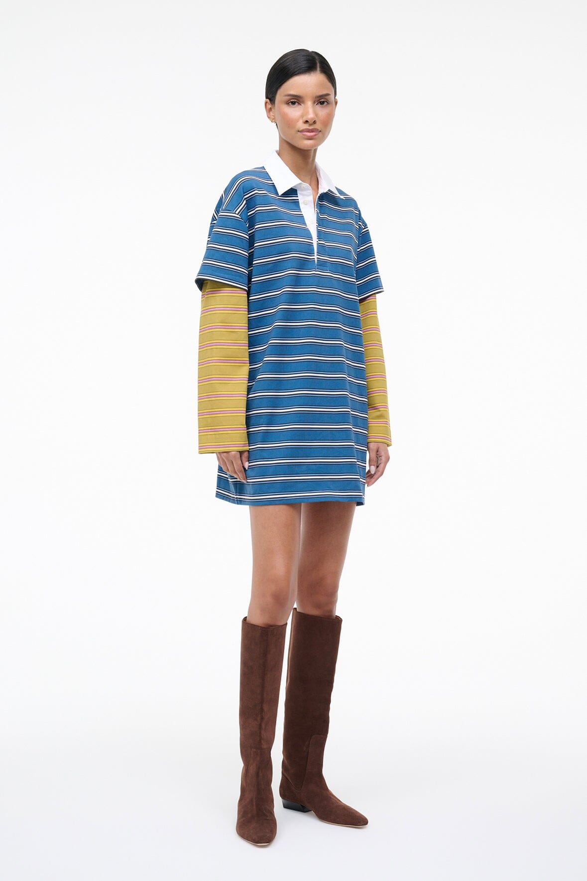 STAUD Dresses|Clothing Ivar Dress Spectrum Stripe/Linus Stripe