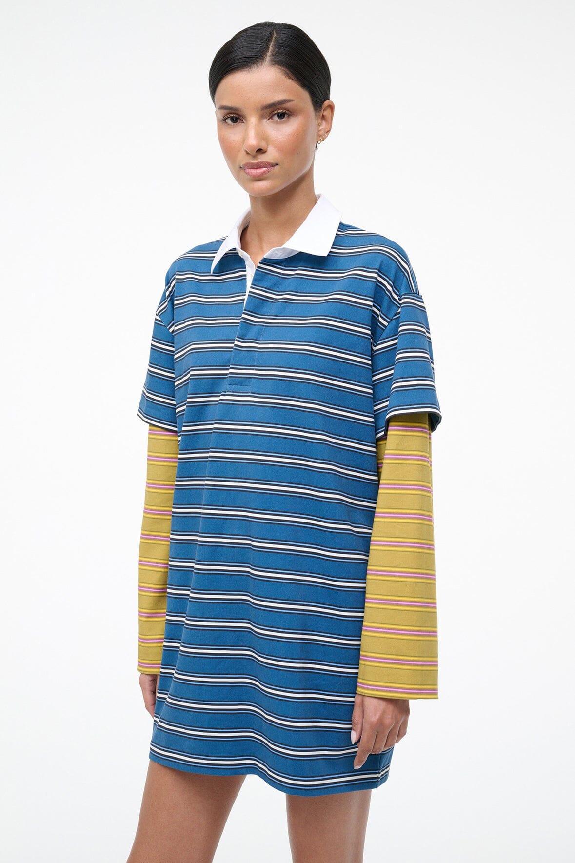 STAUD Dresses|Clothing Ivar Dress Spectrum Stripe/Linus Stripe