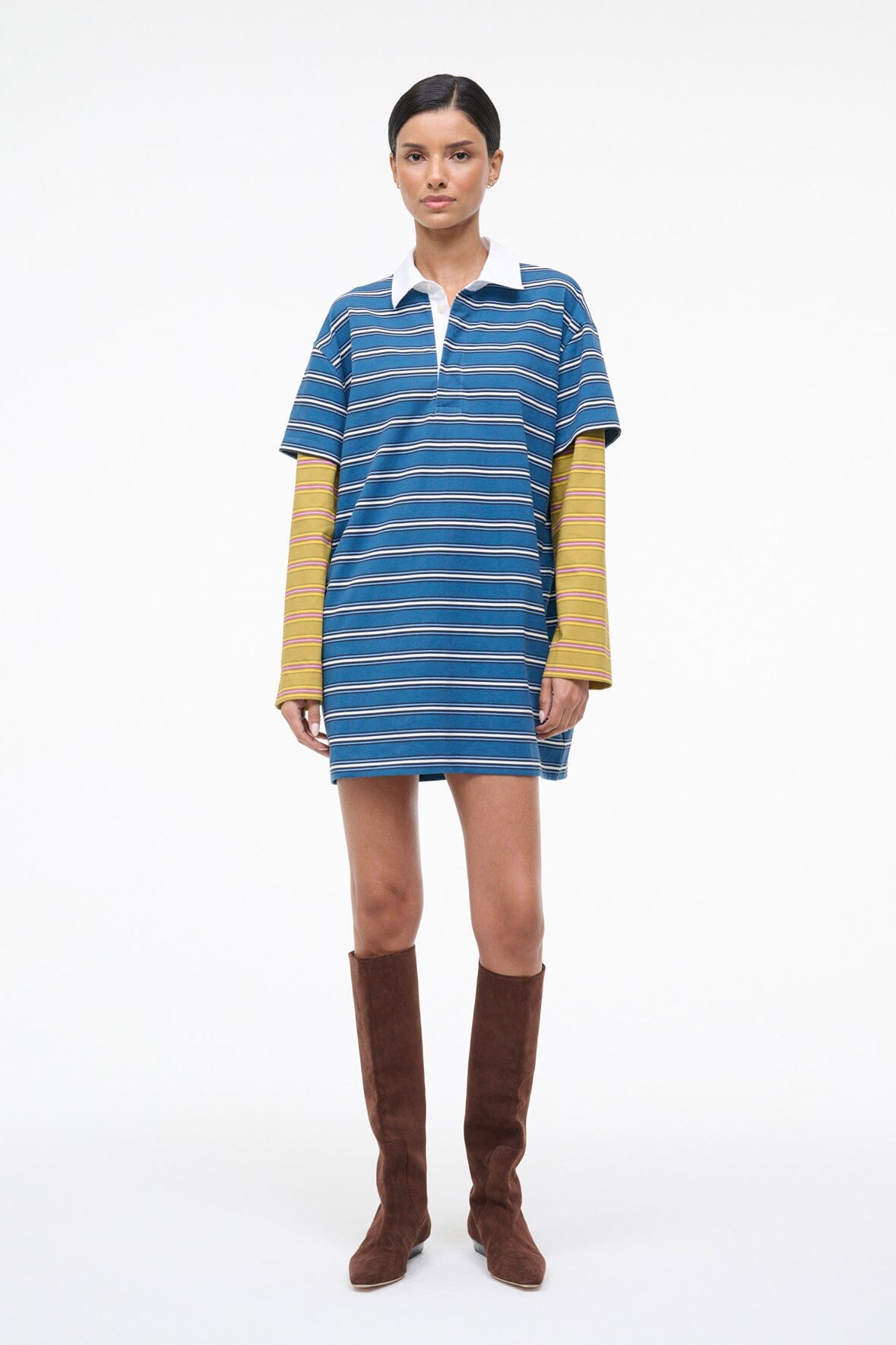 STAUD Dresses|Clothing Ivar Dress Spectrum Stripe/Linus Stripe