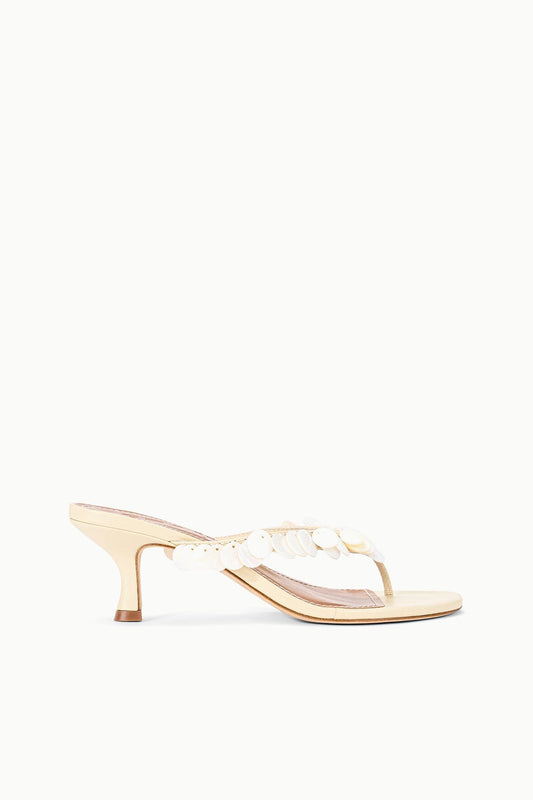STAUD Dresses|Shoes Freja Cream Leather Kitten Heel Sandals - Staud