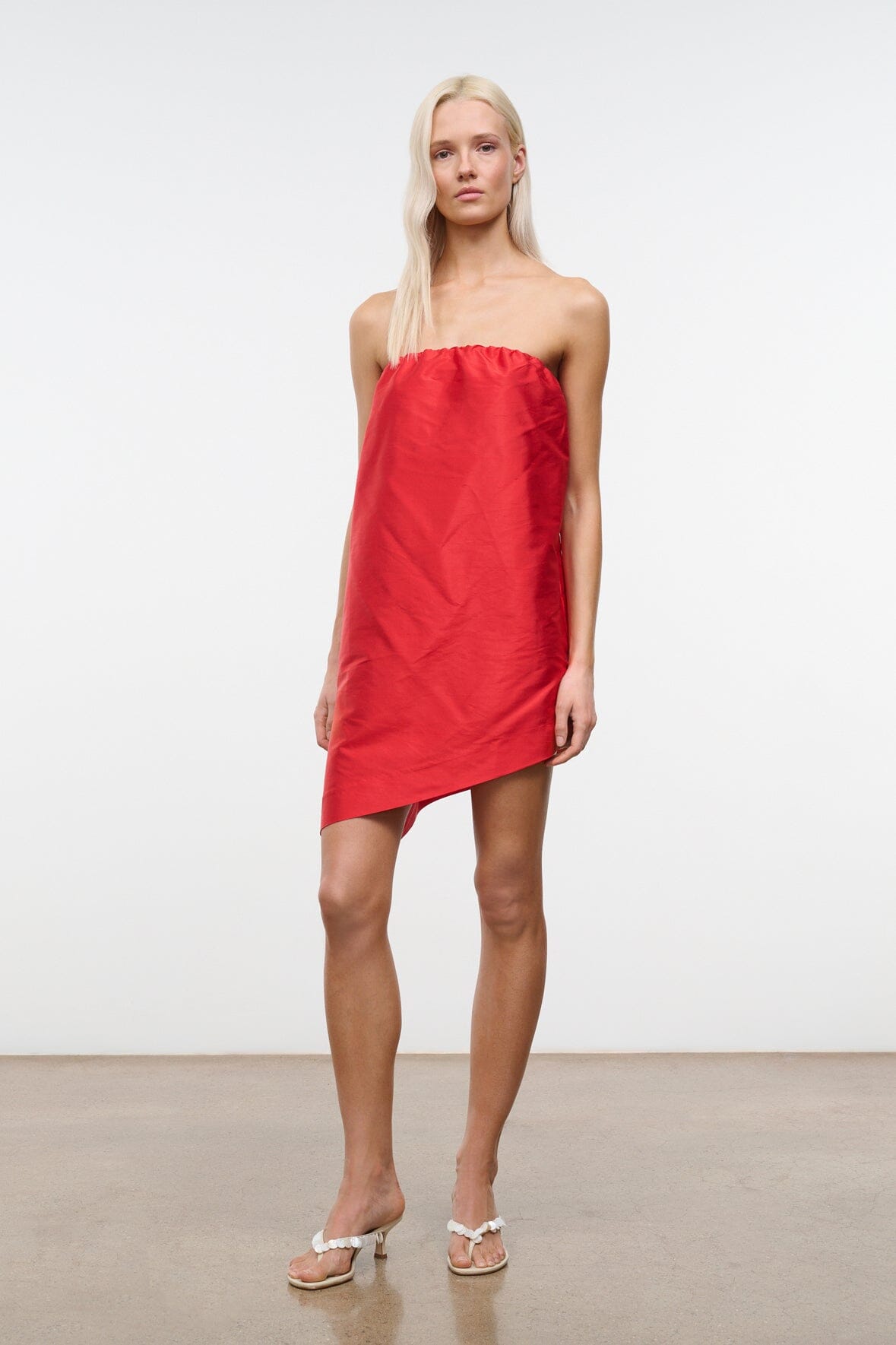STAUD Dresses|Shoes Freja Cream Leather Kitten Heel Sandals - Staud