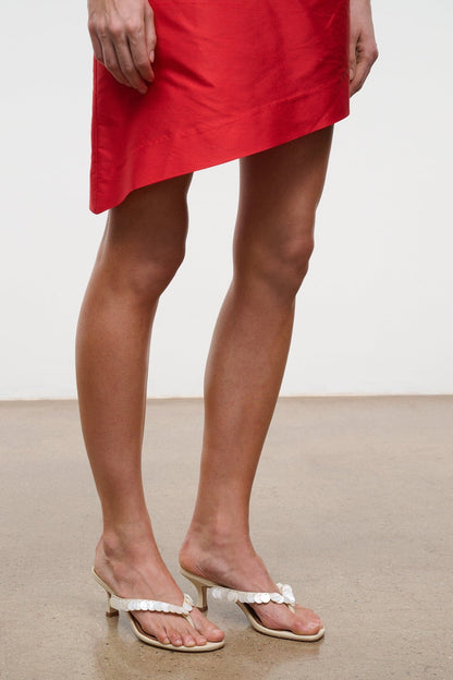 STAUD Dresses|Shoes Freja Cream Leather Kitten Heel Sandals - Staud