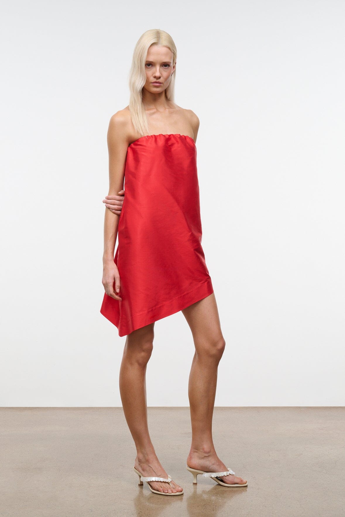 STAUD Dresses|Shoes Freja Cream Leather Kitten Heel Sandals - Staud