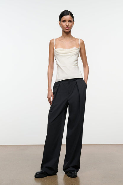 STAUD Dresses|Clothing Evangeline Silk Top Ivory