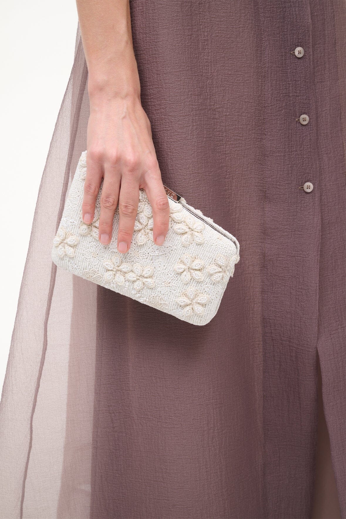 STAUD Dresses|Handbags Carmella Beaded Clutch Garden Party
