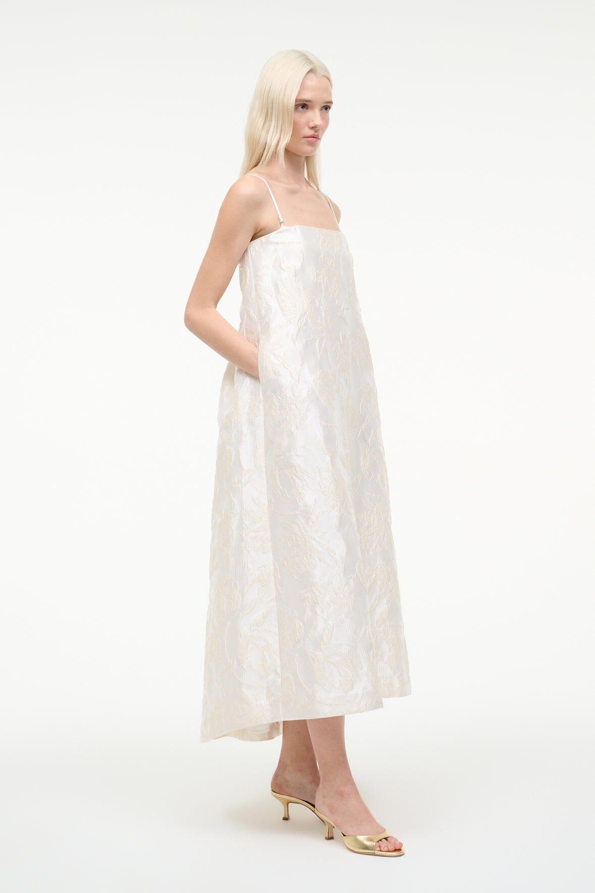 STAUD Dresses|Clothing Josie Dress Botanica Ivory
