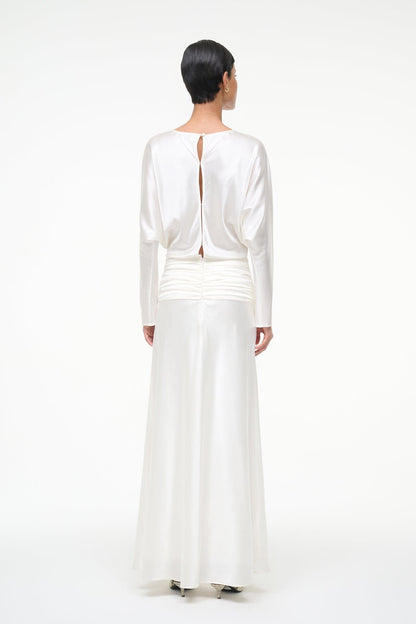 STAUD Dresses|Clothing Freda Silk Dress Ivory