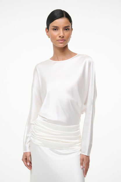 STAUD Dresses|Clothing Freda Silk Dress Ivory