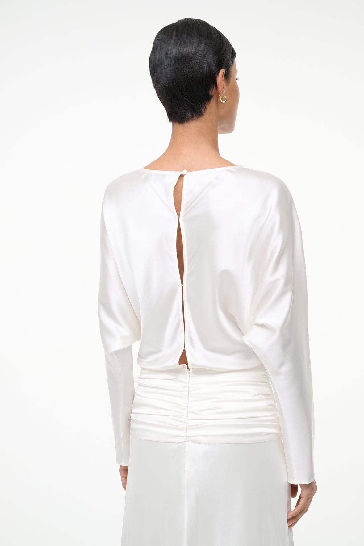 STAUD Dresses|Clothing Freda Silk Dress Ivory