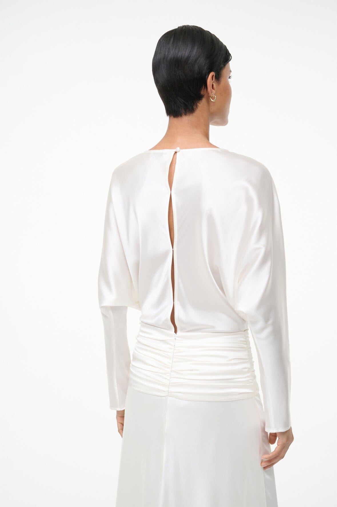STAUD Dresses|Clothing Freda Silk Dress Ivory