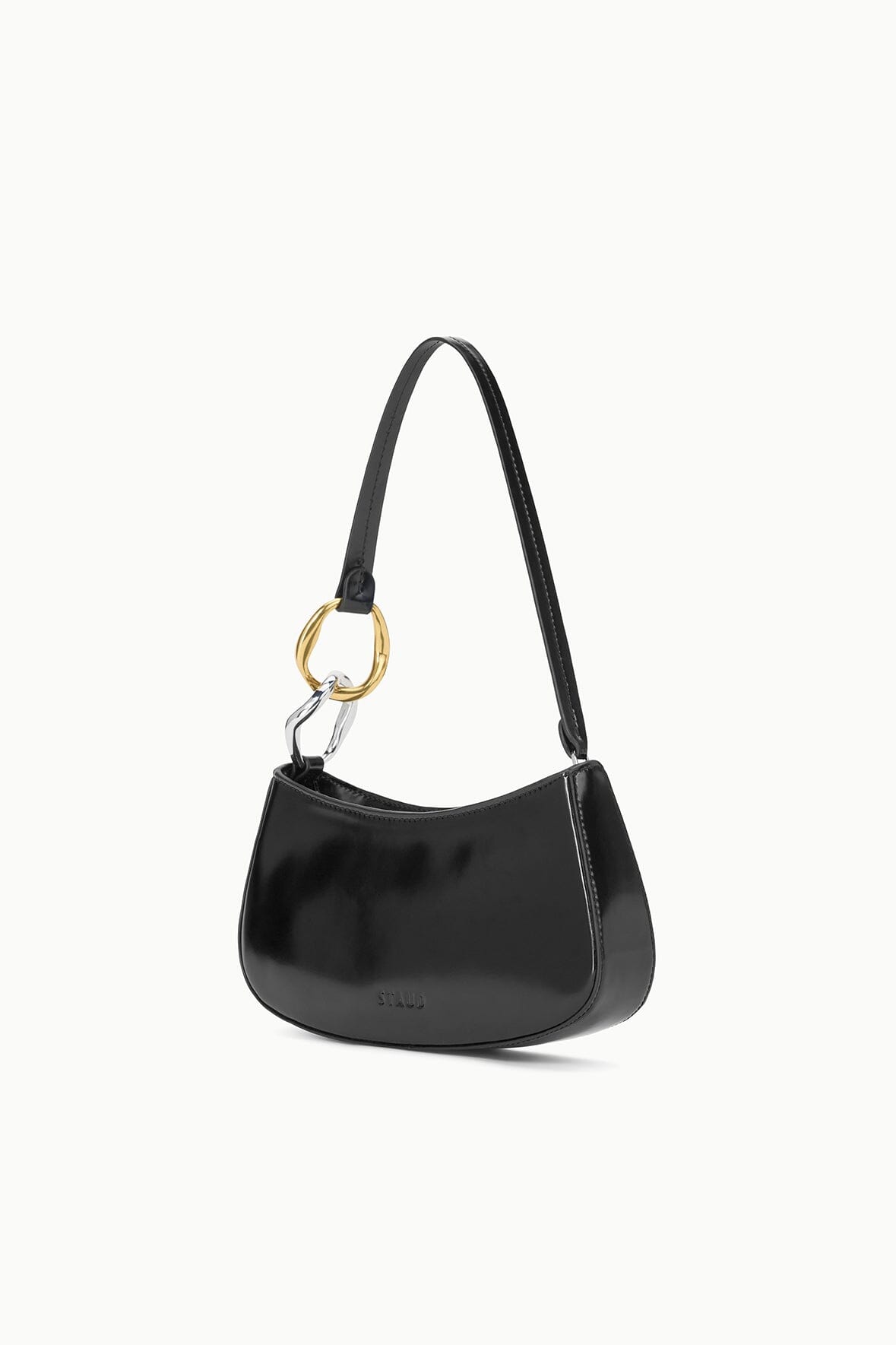 STAUD Handbags Ollie Bag Black Leather Mini Shoulder Bag - Staud