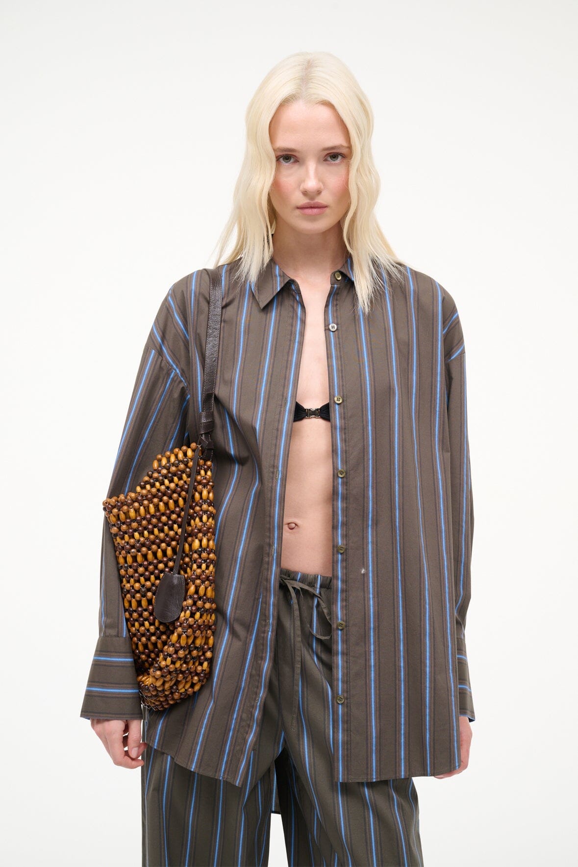 STAUD Handbags Drift Shoulder Bag Multi Wood Beads