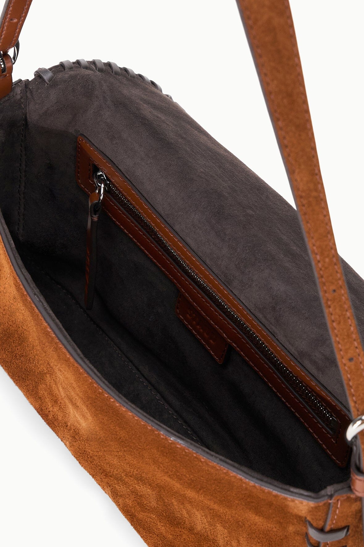 STAUD Handbags Harlow Bag Tabac Suede Espresso