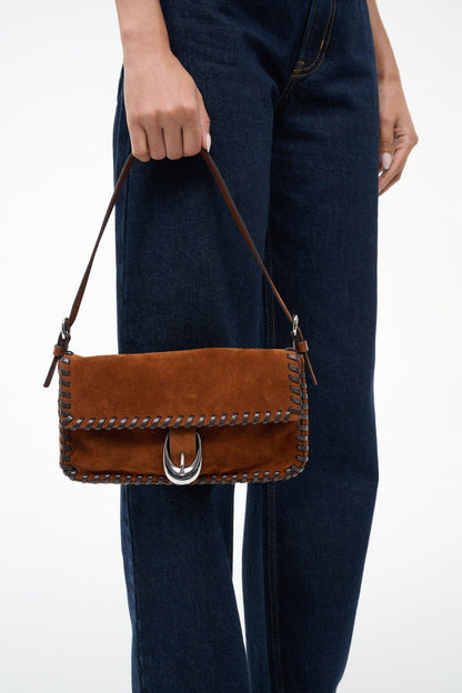 STAUD Handbags Harlow Bag Tabac Suede Espresso
