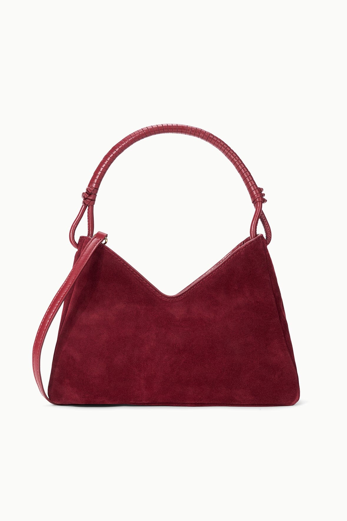 STAUD Handbags Valerie Shoulder Bag Pinot Suede