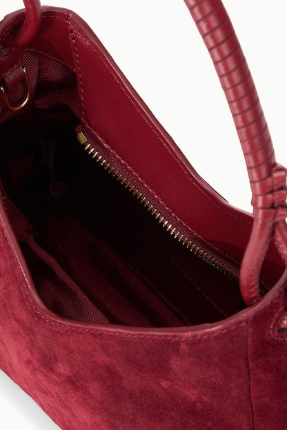 STAUD Handbags Valerie Shoulder Bag Pinot Suede