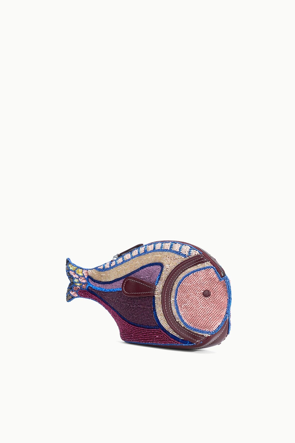 STAUD Handbags Pesce Beaded Clutch Ultraviolet