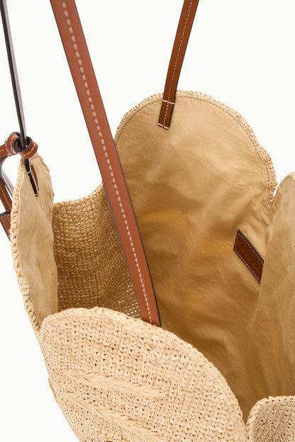 STAUD Handbags Large Palm Raffia Bag Natural