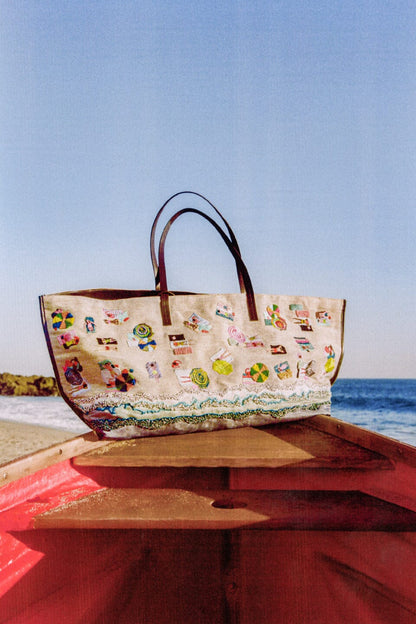 STAUD Handbags Christos Large Tote Beach Day