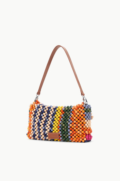 STAUD Handbags Timmy Beaded Shoulder Bag Multi Bayadere Stripe