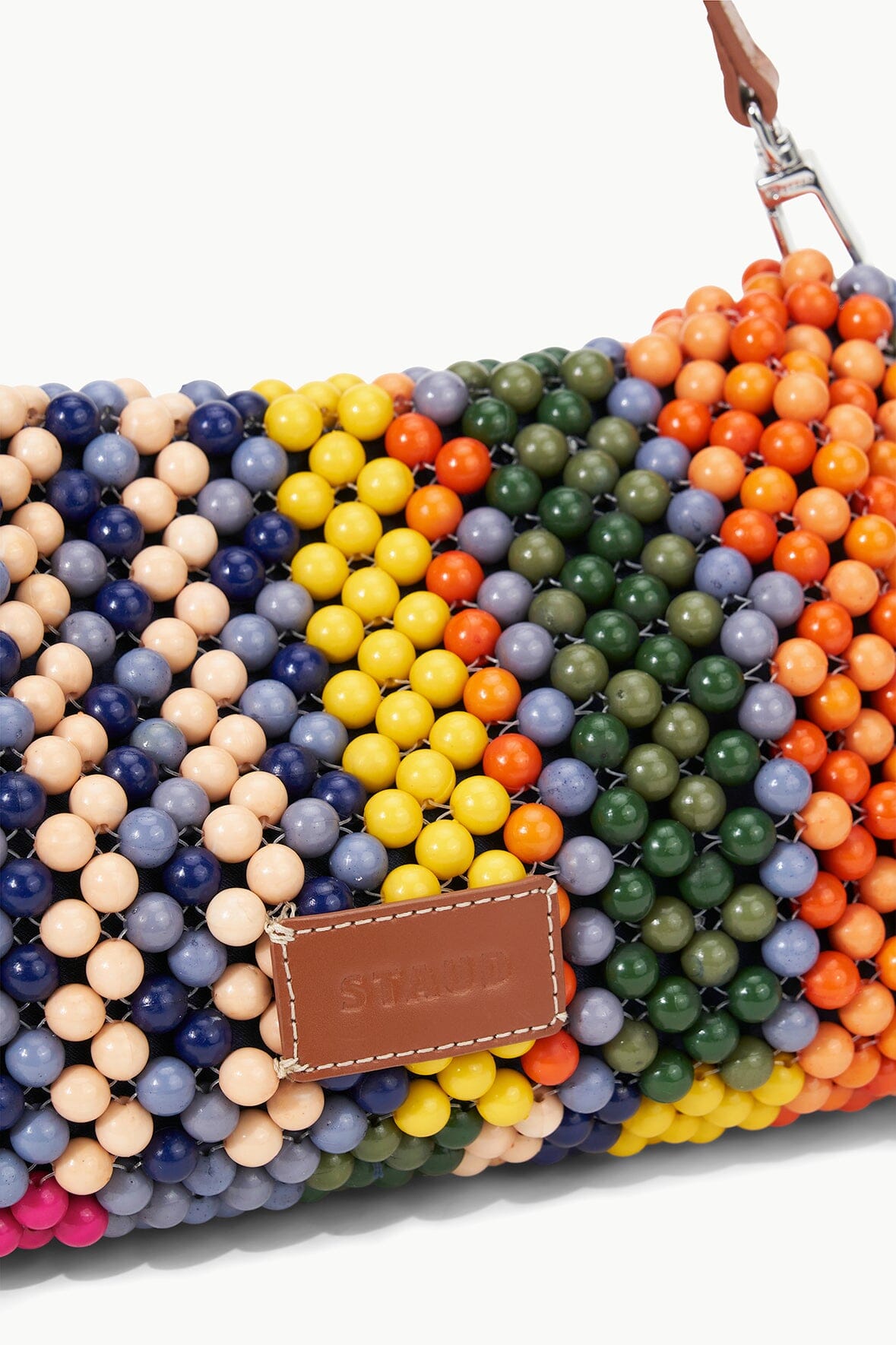 STAUD Handbags Timmy Beaded Shoulder Bag Multi Bayadere Stripe
