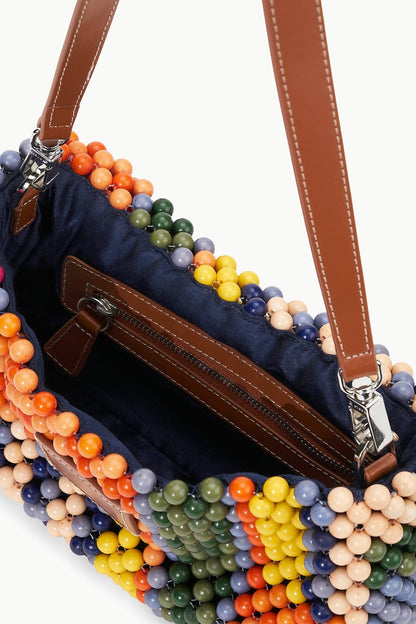 STAUD Handbags Timmy Beaded Shoulder Bag Multi Bayadere Stripe