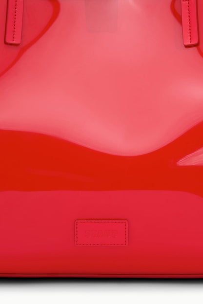 STAUD Handbags Christos Large Tote Red Rose