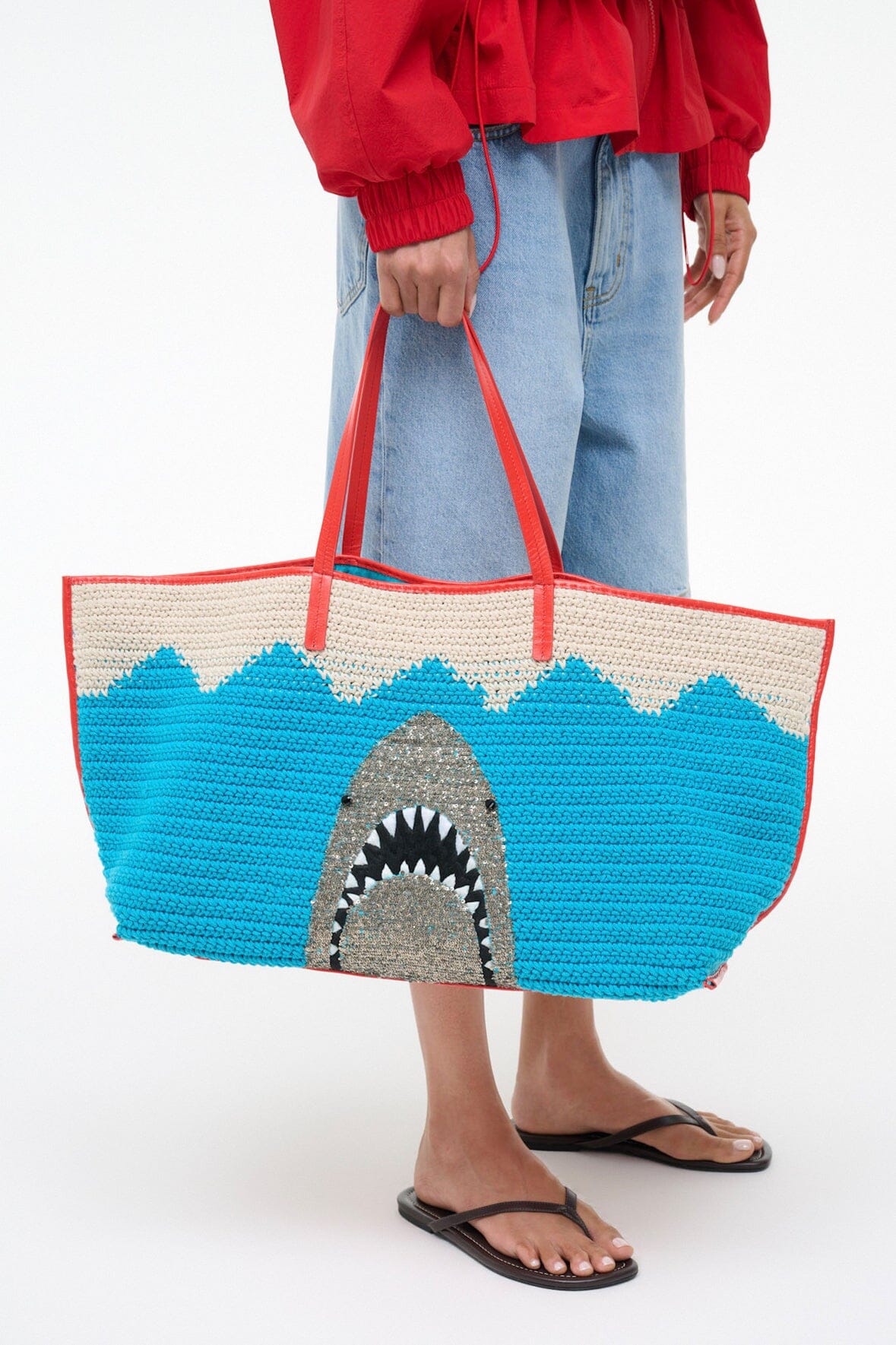 STAUD Handbags Christos Large Tote Great White