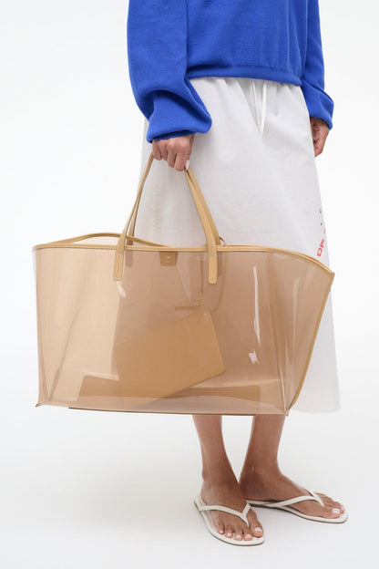 STAUD Handbags Christos Large Tote Camel