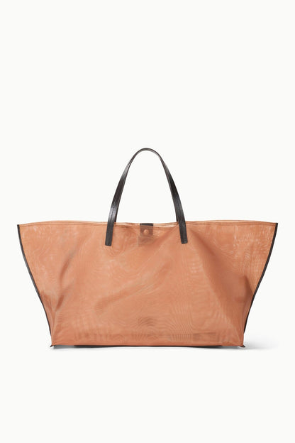 STAUD Handbags Christos Large Mesh Tote Camel