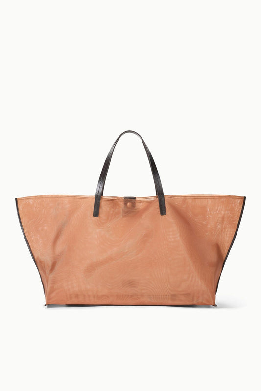 STAUD Handbags Christos Large Mesh Tote Camel