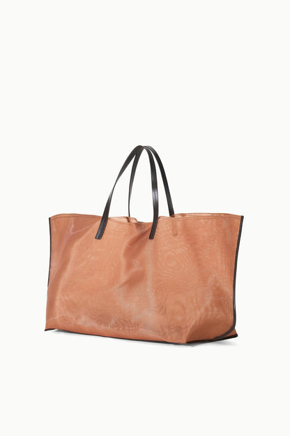 STAUD Handbags Christos Large Mesh Tote Camel