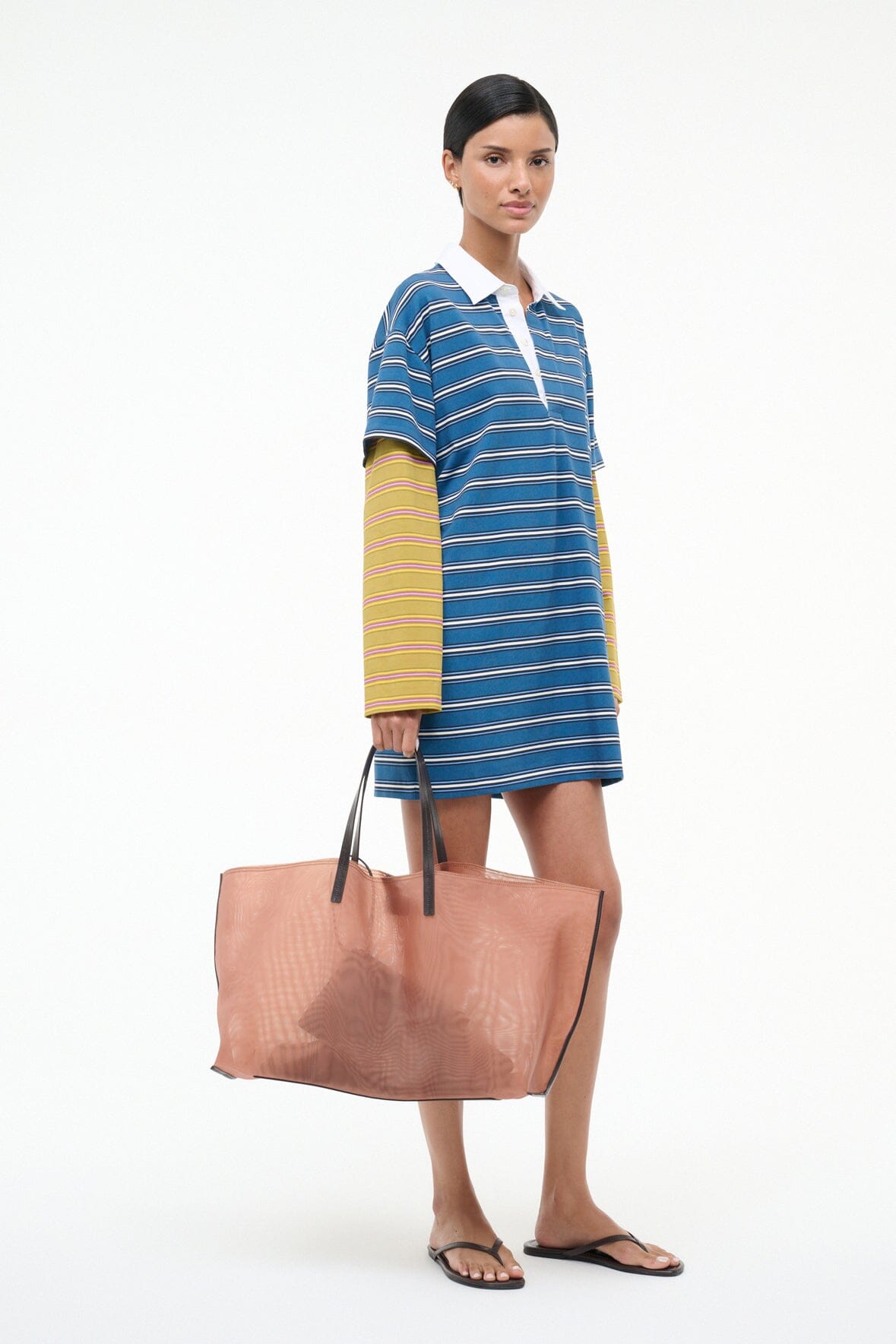 STAUD Handbags Christos Large Mesh Tote Camel