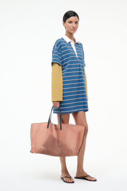 STAUD Handbags Christos Large Mesh Tote Camel