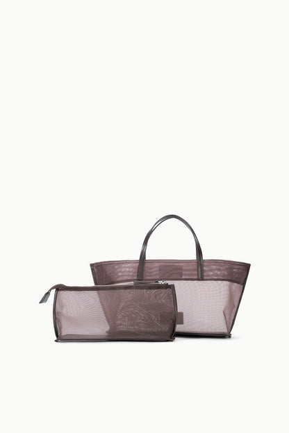 STAUD Handbags Christos Mini Mesh Tote Espresso