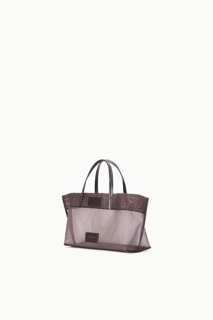 STAUD Handbags Christos Mini Mesh Tote Espresso