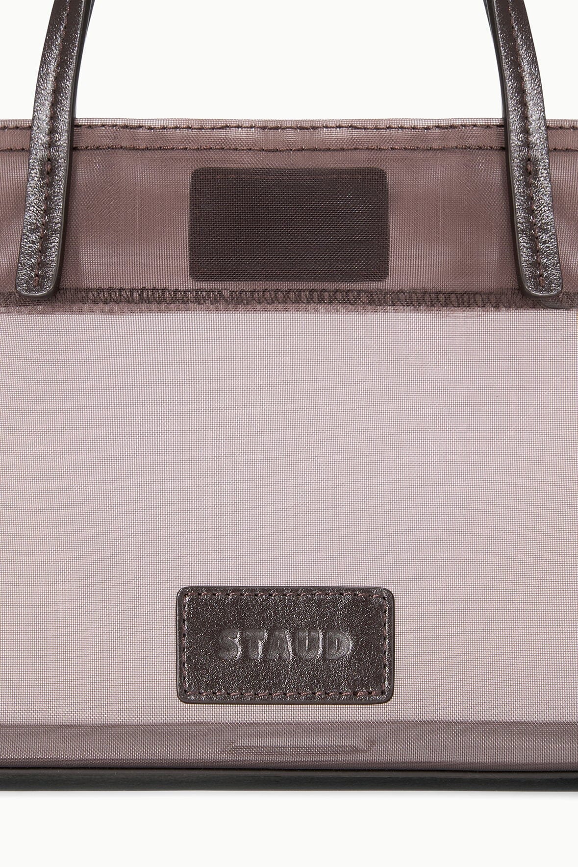 STAUD Handbags Christos Mini Mesh Tote Espresso