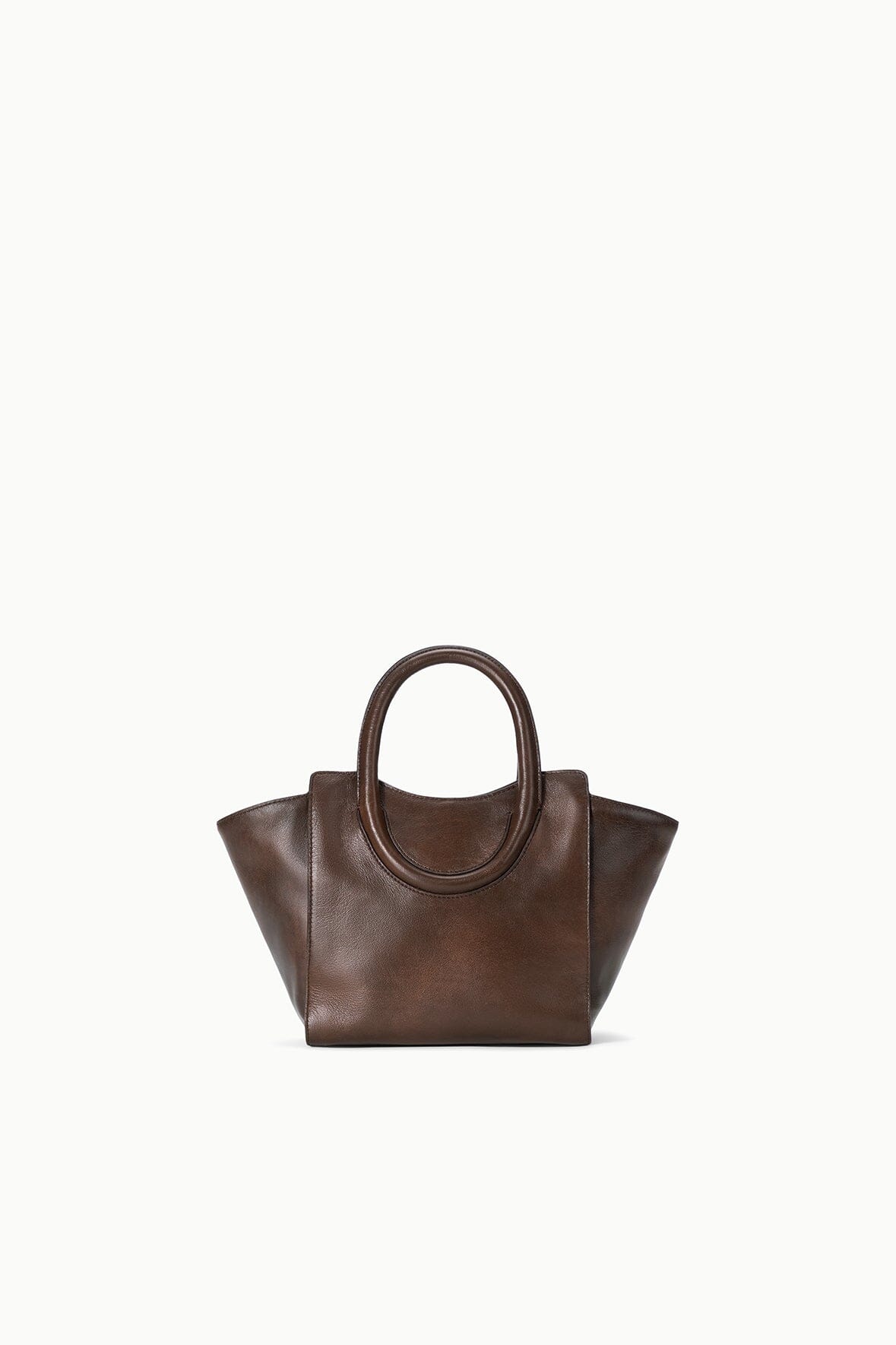 STAUD Handbags Maude Mini Tote Espresso Distressed